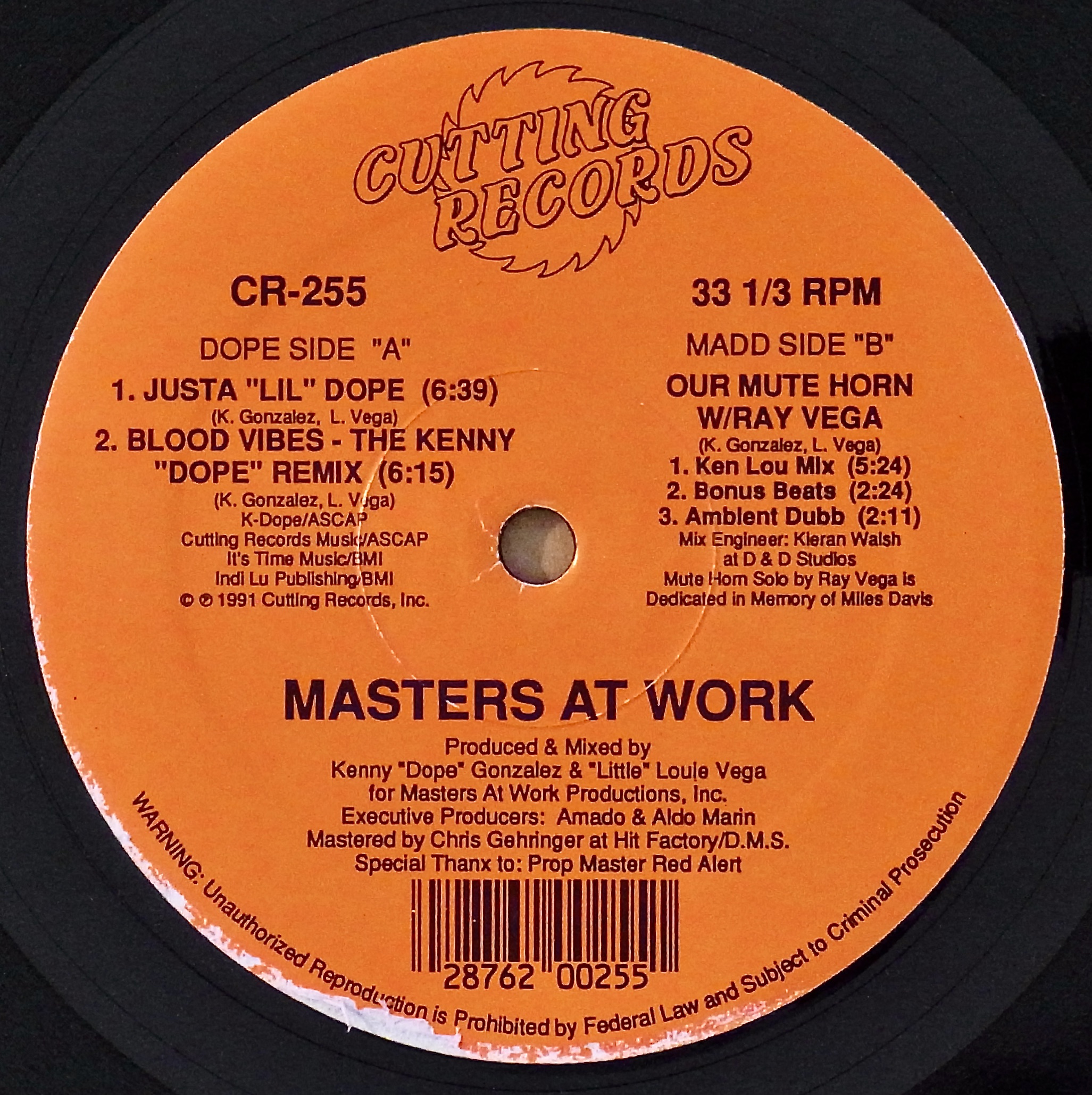 MASTERS AT WORK / Justa "Lil" Dope ・ Our Mute Horn