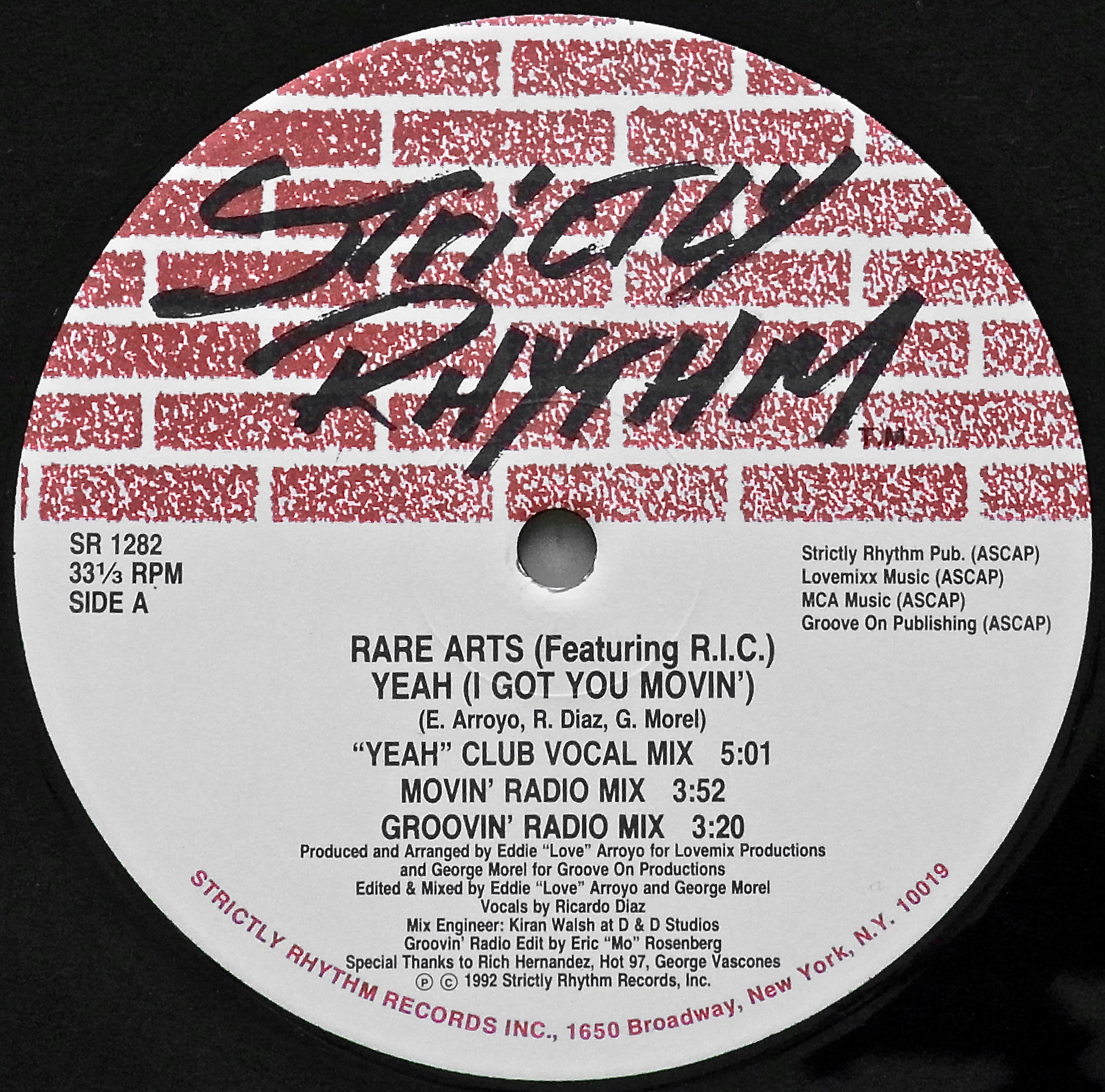 RARE ARTS Featuring R.I.C. / Yeah (I Got You Movin')