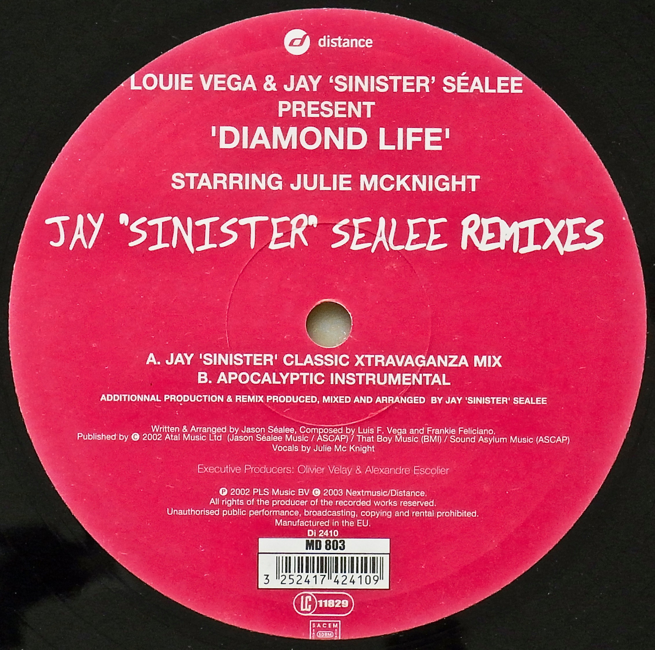 LOUIE VEGA & JAY “Sinister” SEALEE Starring JULIE MCKNIGHT / Diamond Life (Jay Sinister Sealee Remixes)