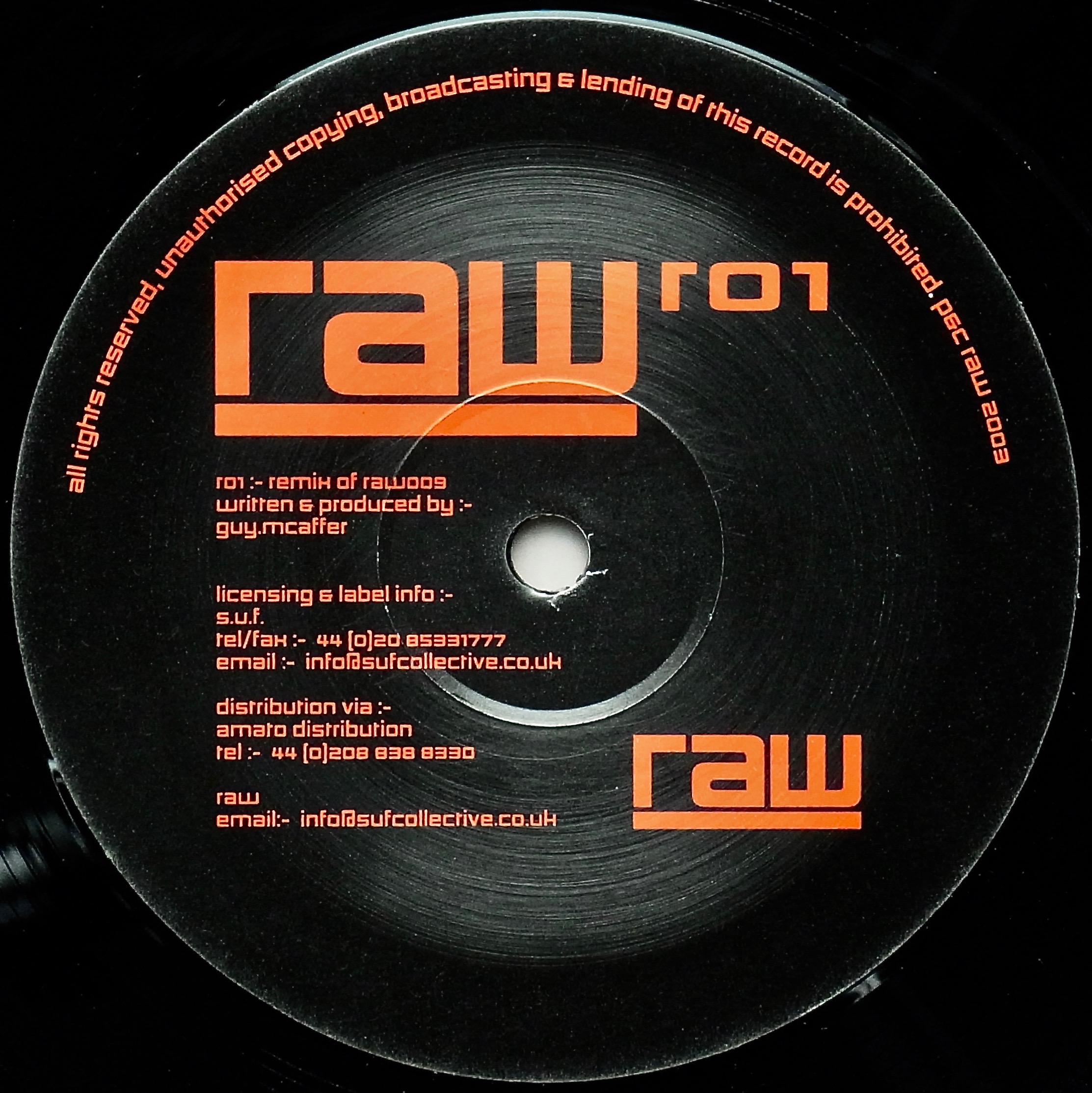 GUY McAFFER / RAW R01
