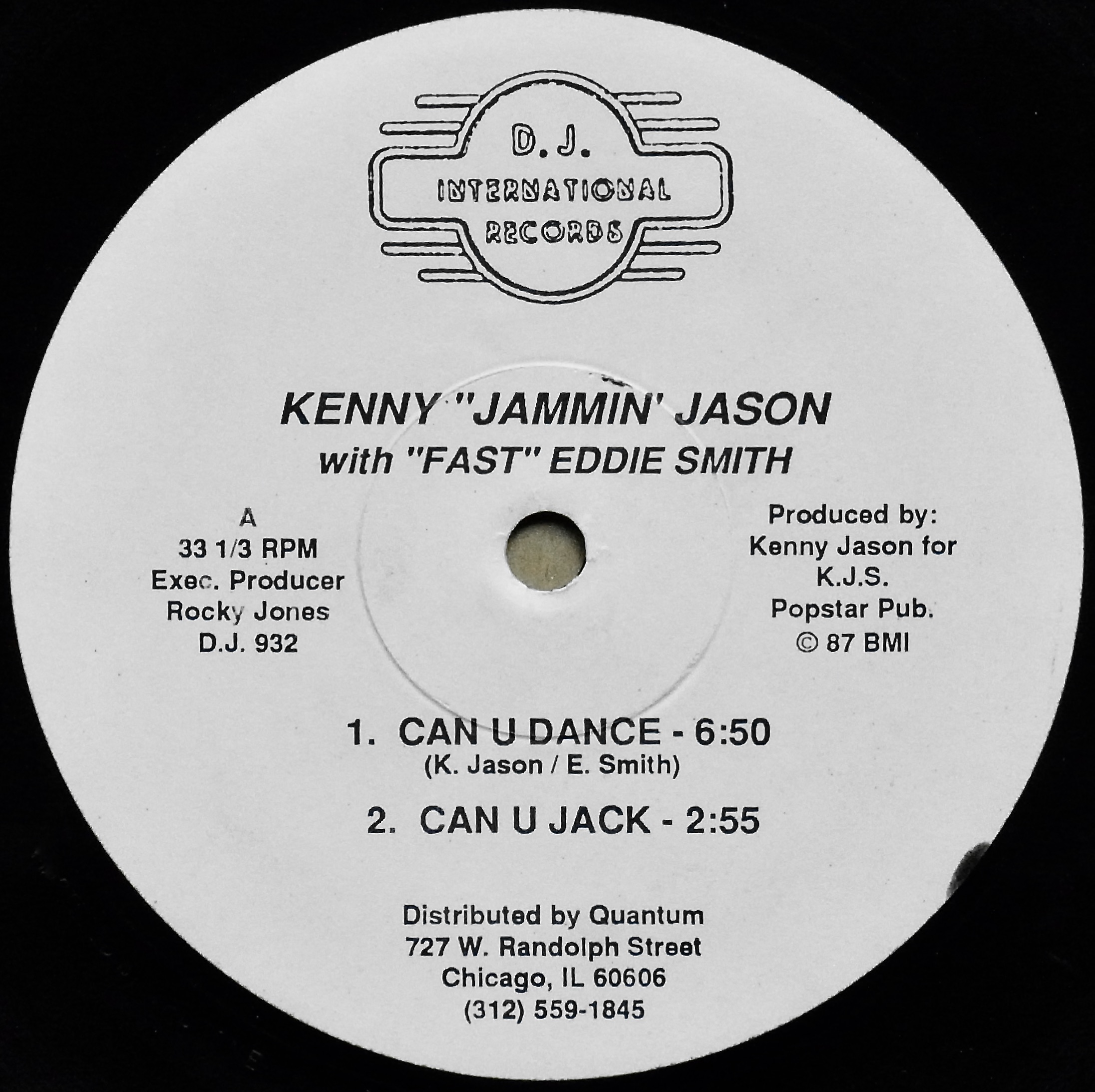 KENNY“JAMMIN”JASON With “FAST”EDDIE SMITH / Can U Dance