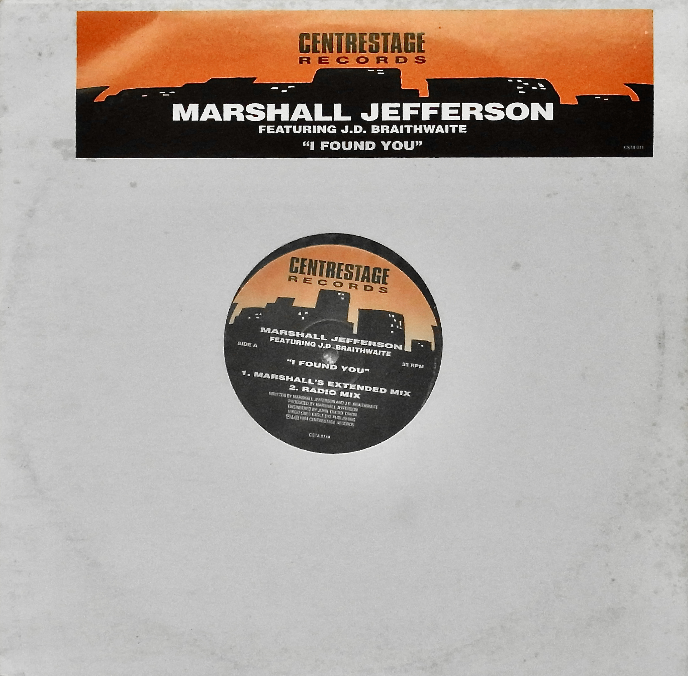 MARSHALL JEFFERSON Featuring J.D.BRAITHWAIT / I Found You
