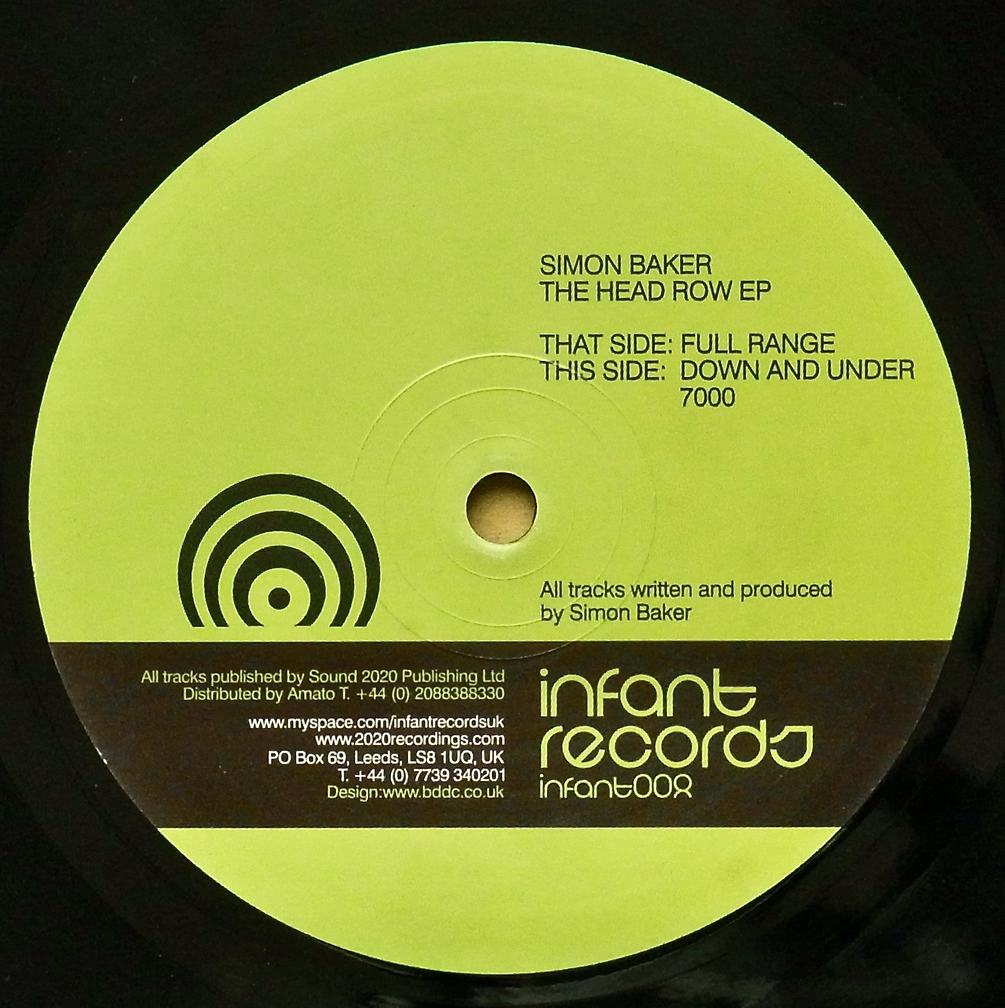 SIMON BAKER / The Head Row EP