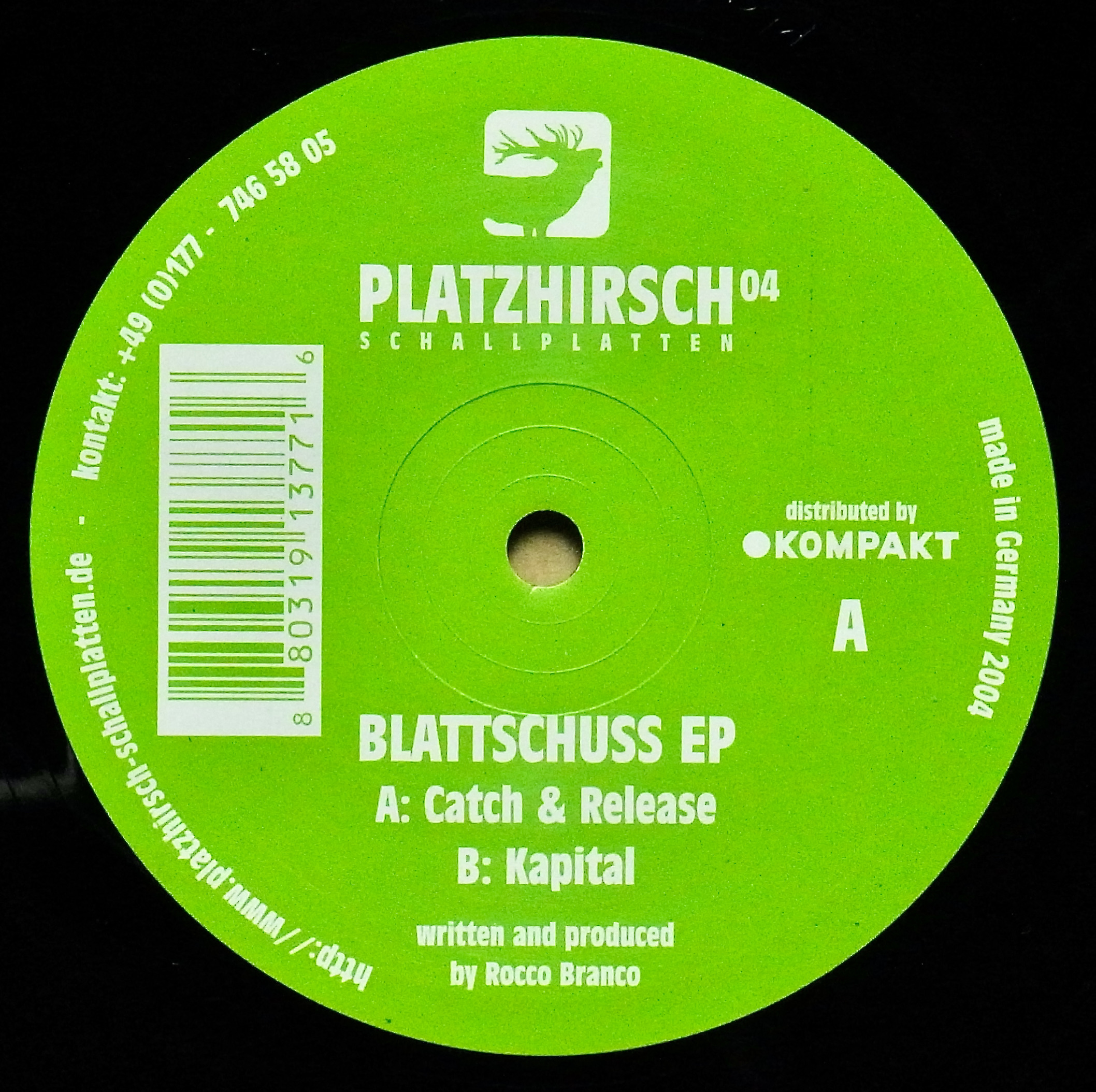 ROCCO BRANCO / Blattschuss EP
