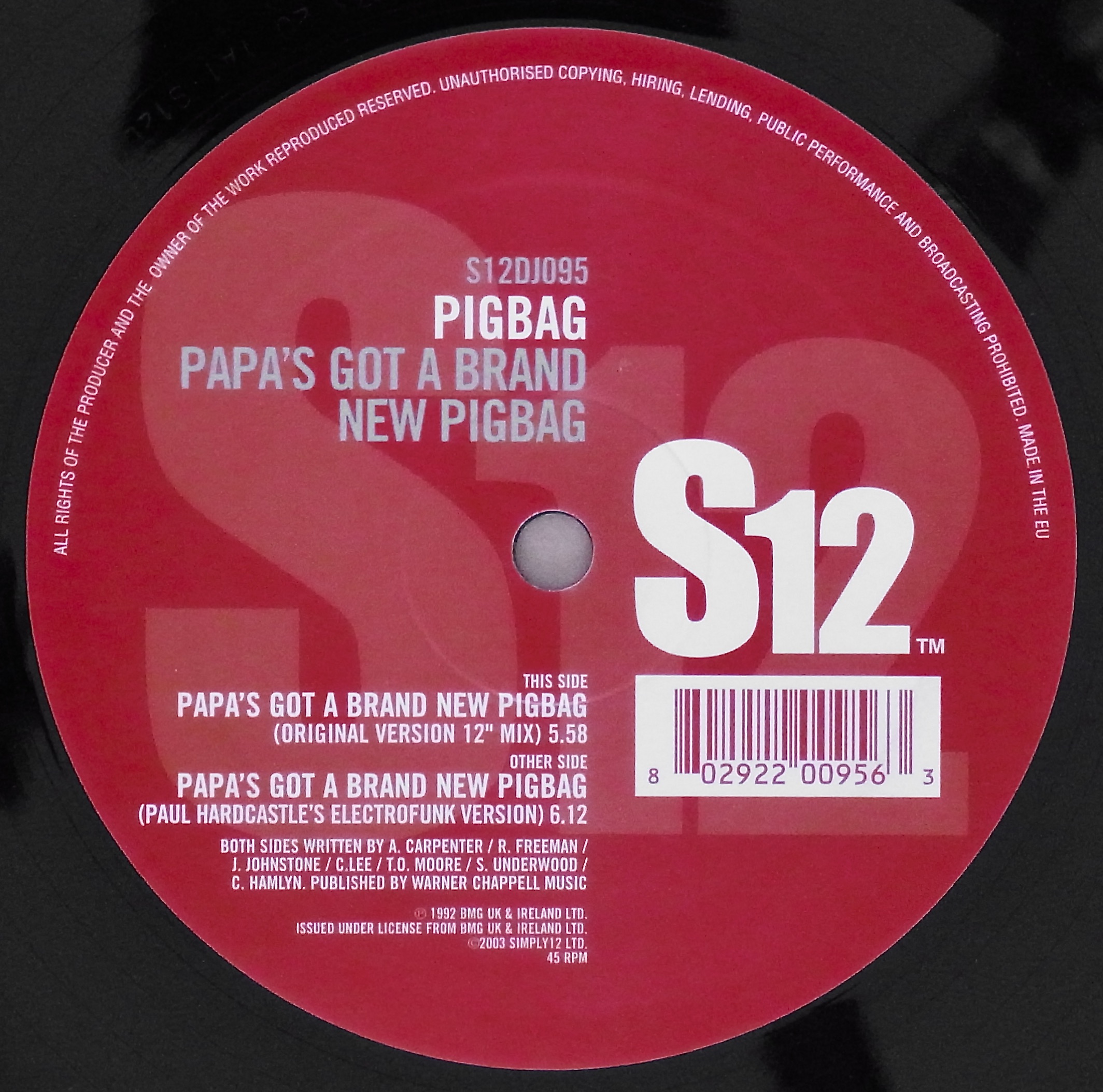 PIGBAG・PAUL HARDCASTLE / Papa's Got A Brand New Pigbag