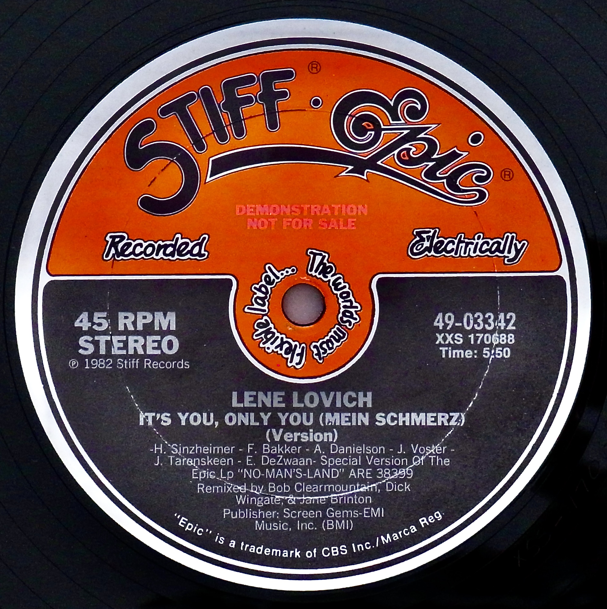 LENE LOVICH / It's You, Only You (Mein Schmerz)