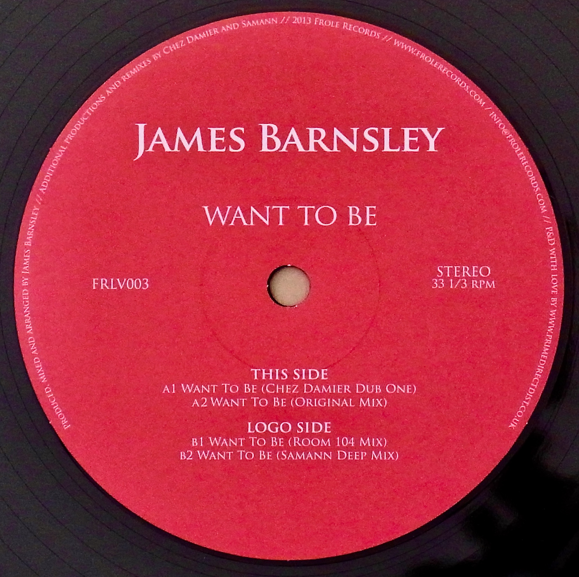 JAMES BARNSLEY / Want To Be