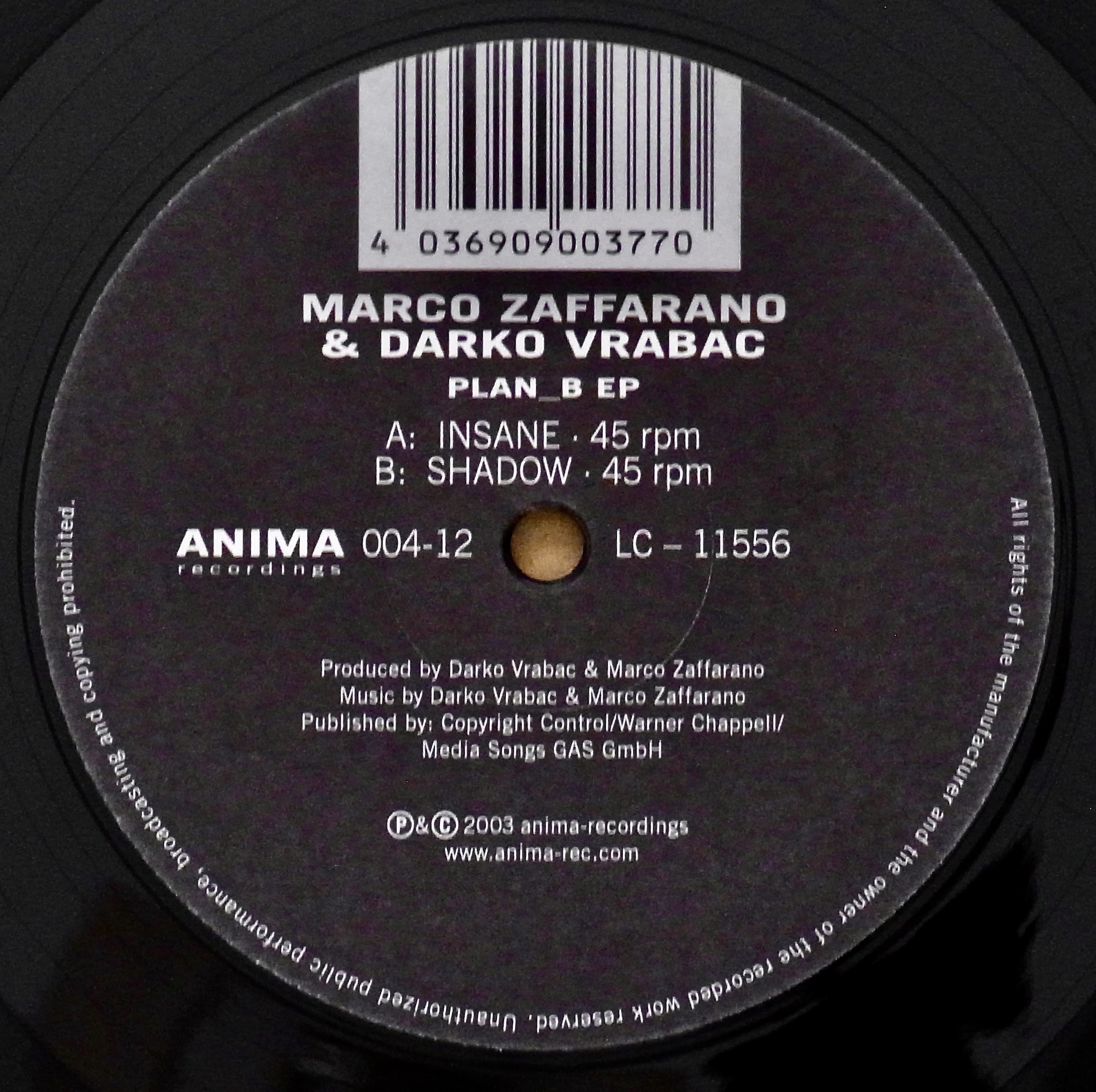 MARCO ZAFFARANO & DARKO VRABAC / Plan_B EP