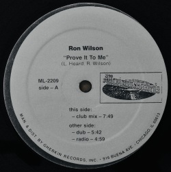RON WILSON / Prove It To Me