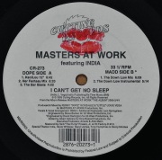 MASTERS AT WORK Featuring INDIA / I Can't Get No Sleep