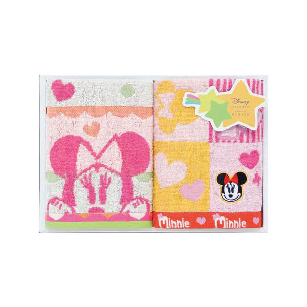 ディズニー　ハピネスフレーク フェイスタオル2P