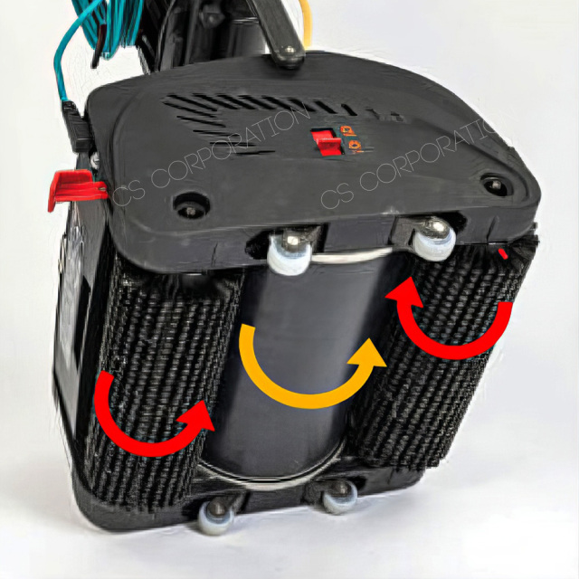 蔵王産業2シリンダーブラシ式マルチ型床洗浄機 マルチウォッシュプロLi