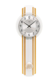 ドイツ・AMSの振り子付きデザイン掛時計。はっきりとした見やすい文字