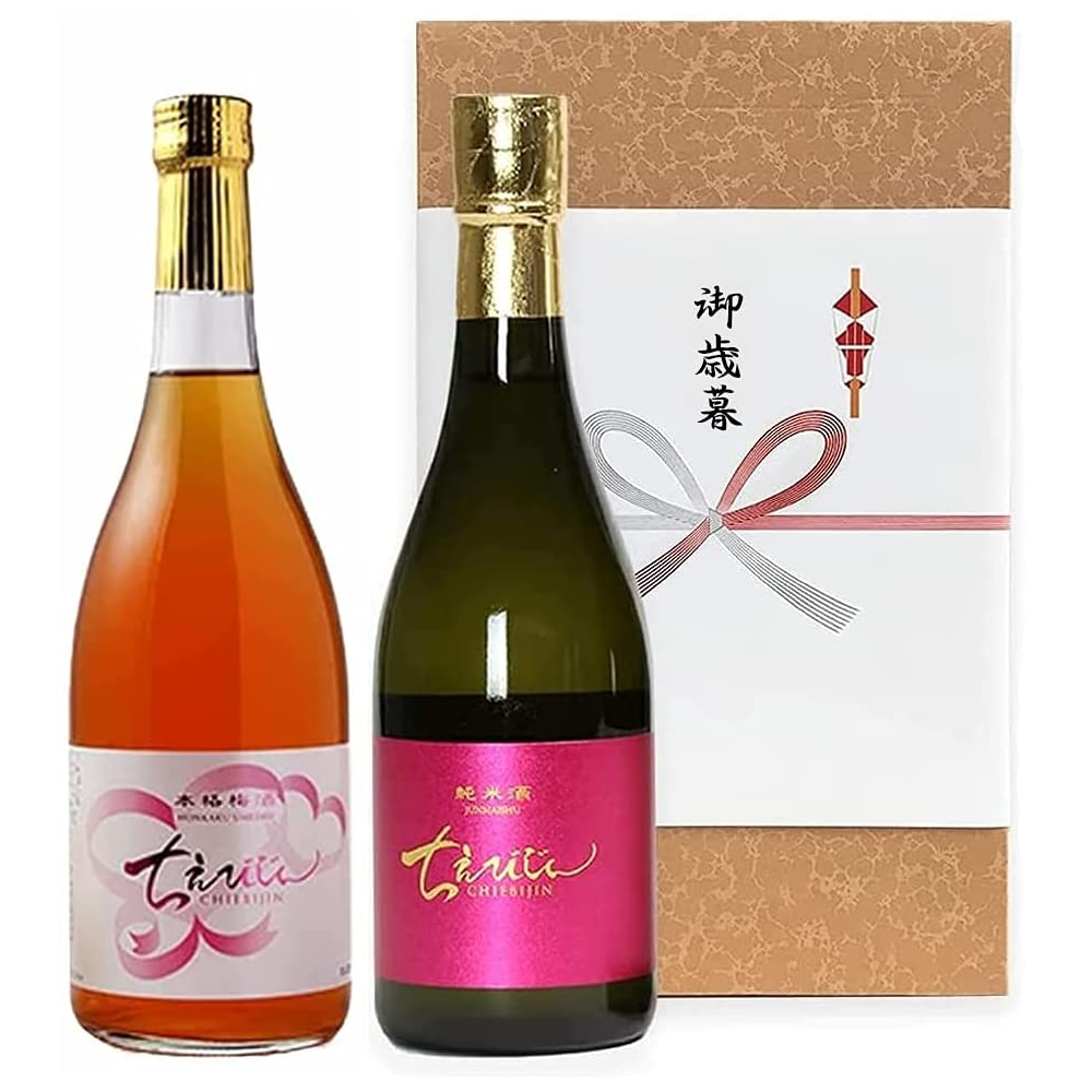 【SCA-043】中野酒造 ちえびじん純米酒 (720ｍｌ) とちえびじん本格梅酒(720ml)のセット 贈答箱入