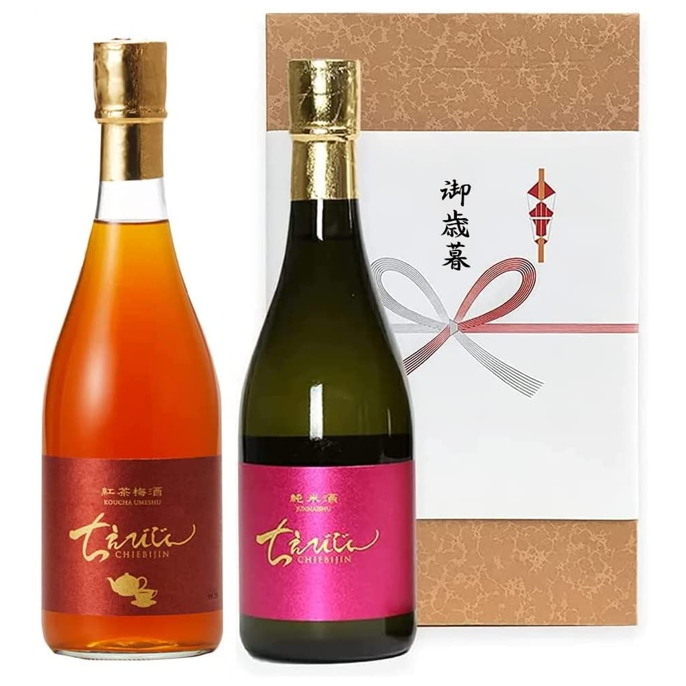 【SCA-044】中野酒造 ちえびじん純米酒 (720ｍｌ) とちえびじん紅茶梅酒(720ml)のセット 贈答箱入