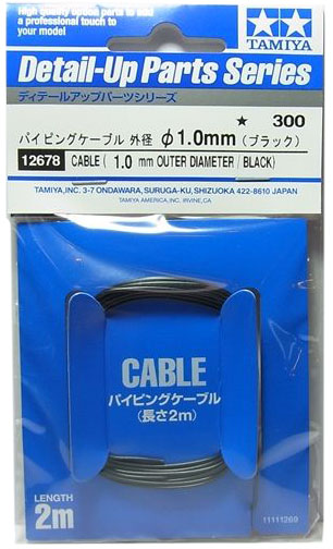 Item12678 パイピングケーブル　外径φ1.0　（ブラック）