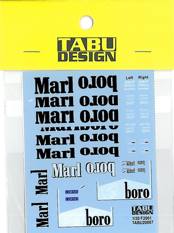 TABU20007   1/20 F2001 オプションデカール（（T社対応）