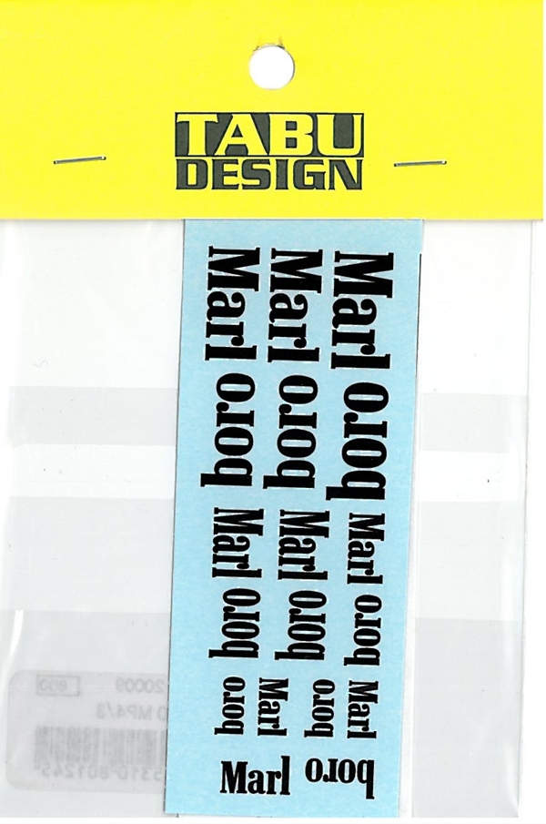 TABU20009 1/20 MP4/3   1987 (タバコ)