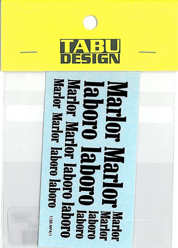 TABU20037 1/20 MP4/1 (タバコ)