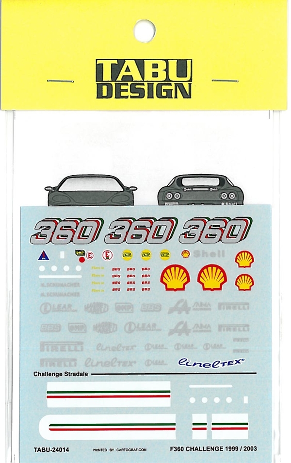 TABU24014 1/24 360 チャレンジデカール（T社対応）