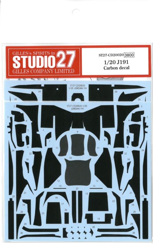 CD20020   1/20  J191  carbon decal (T社1/20 JODAN191 対応)