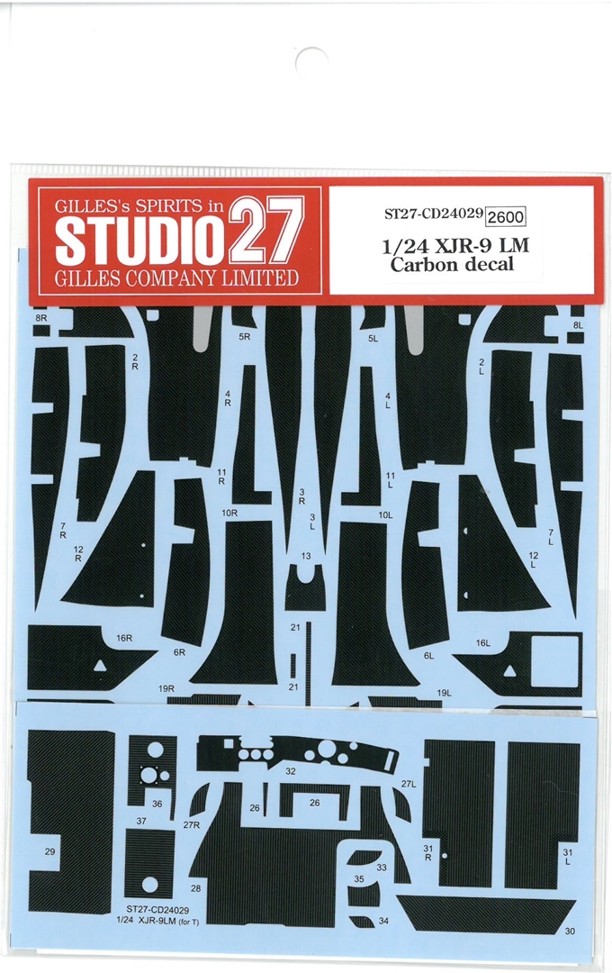 CD24029 1/24 XJR-9 LM Carbon decal (T社1/24対応）