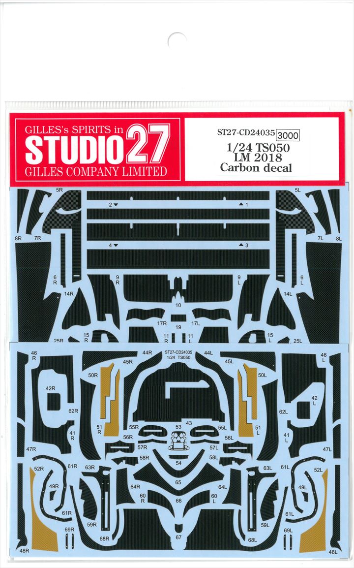 CD24035  1/24  TS050 LM2018  Carbon decal (T社1/24対応）