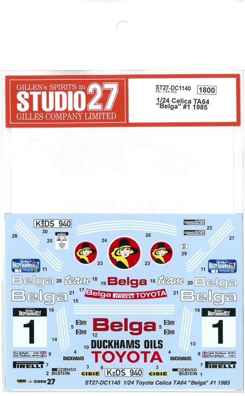 DC1140  1/24 Celica TA64 "Balga" #1 1985 　（A社1/24 対応）
