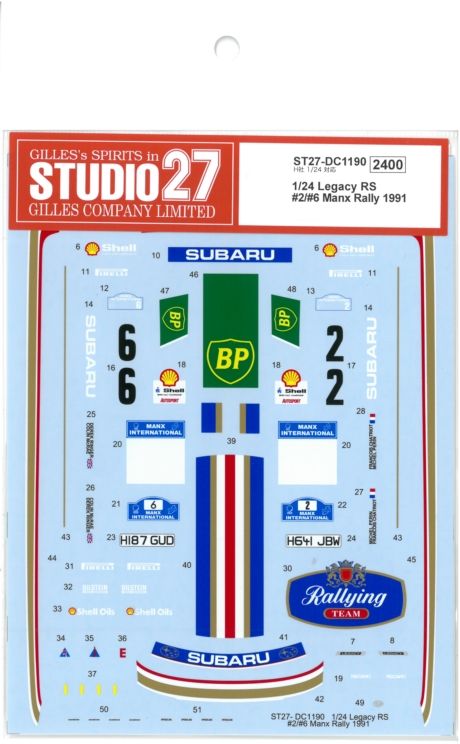 DC1190 1/24 Legacy RS #2/#6 Manx Rally 1991(H社1/24対応）