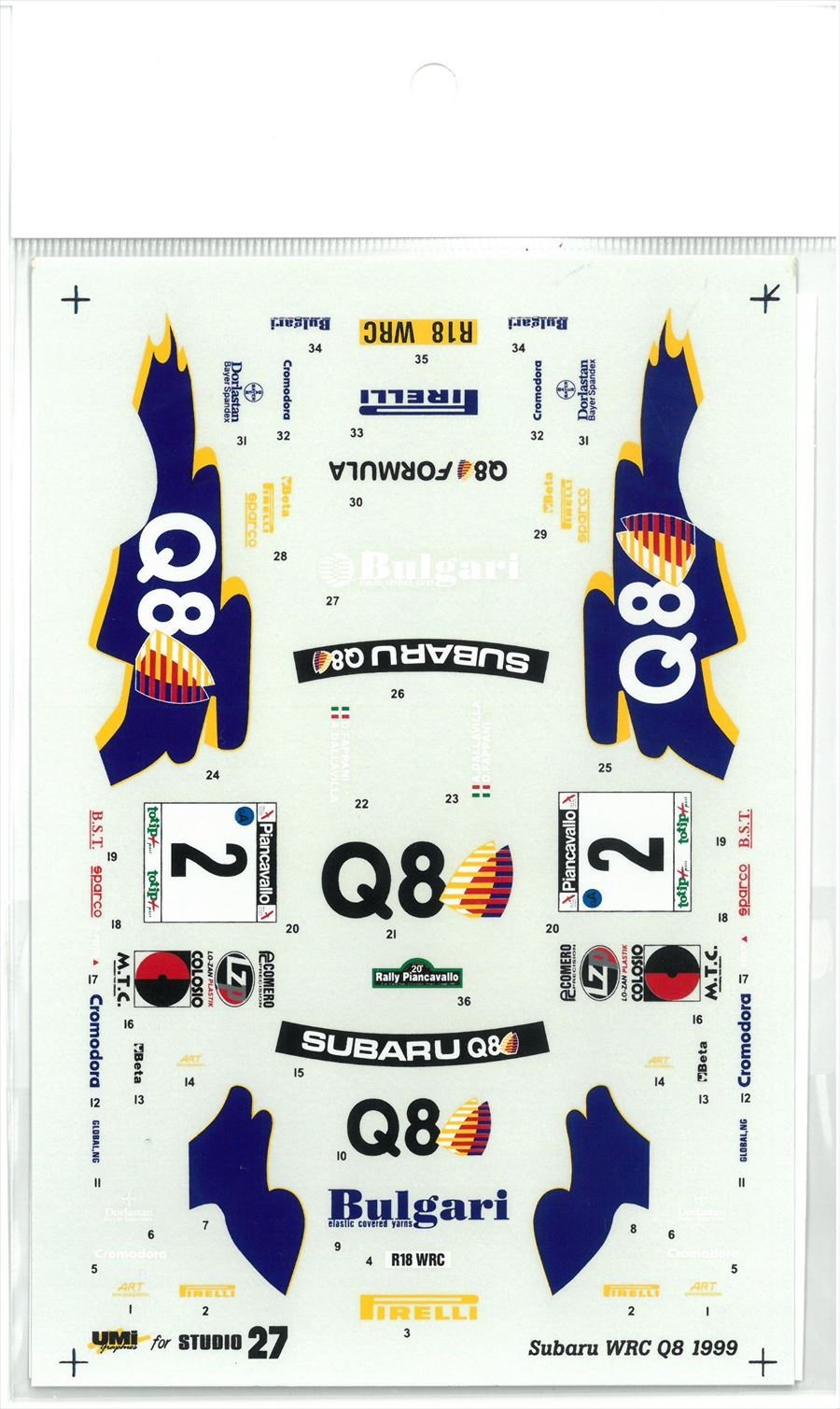 DC219  1/24 Subaru Impreza WRC "Q8" ERC 1999