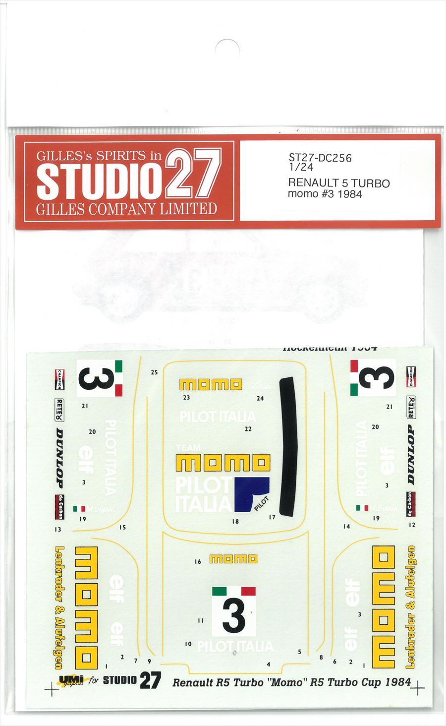 DC256  1/24 Renault 5 Turbo "MOMO" #3 R5 Turbo CUO 1984
