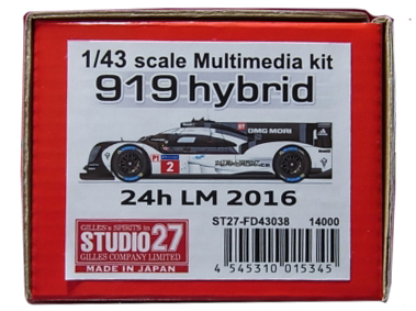 FD43038  919 hybrid 24h LM 2016　1/43 scale Multimedia kit
