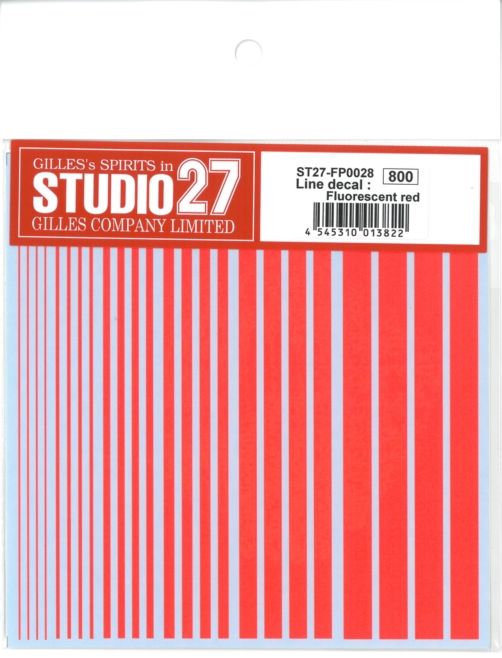FP0028  Line decal: Fluorescent red