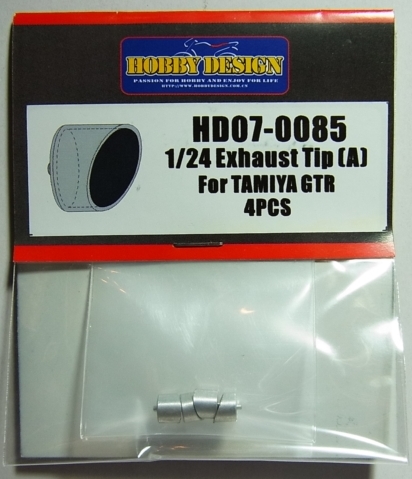 HD07-0085 1/24 Exhaust Tlp 〔A〕　For TAMIYA GT-R 4PCS【HOBBY　DESIGN】