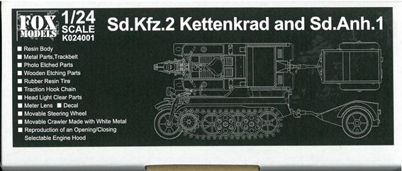 K024001 Sd.kfz.2 KettenKrad and Sd.Anh.1  1/24scale