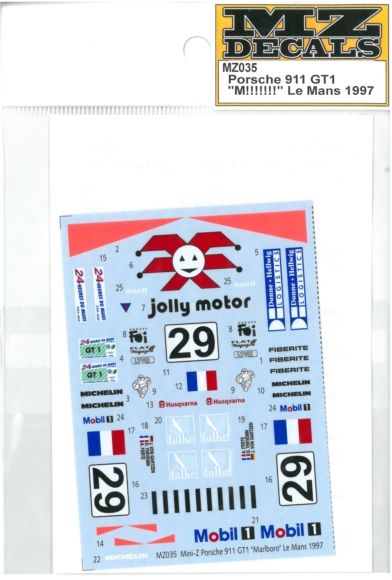 MZ035 Porsche 911 GT1 "M!!!!!!"Lemans 1997  （K社ミニッツ対応）
