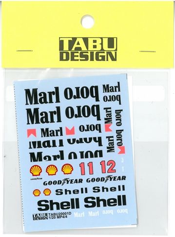 TABU 20001D  1/20 MP4/4 option  (T社1/20対応）