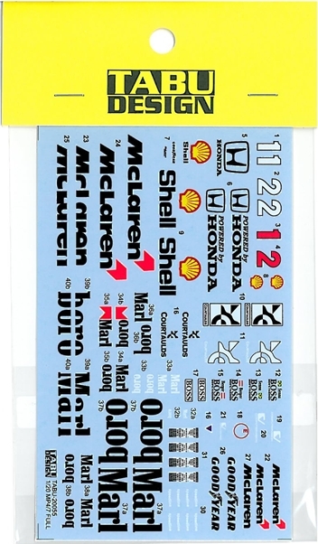 TABU20055 1/20 MP4/7  1/20 FULL