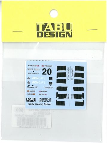 TABU20143  1/20  MP4-30 Early season Option (E社1/20対応）