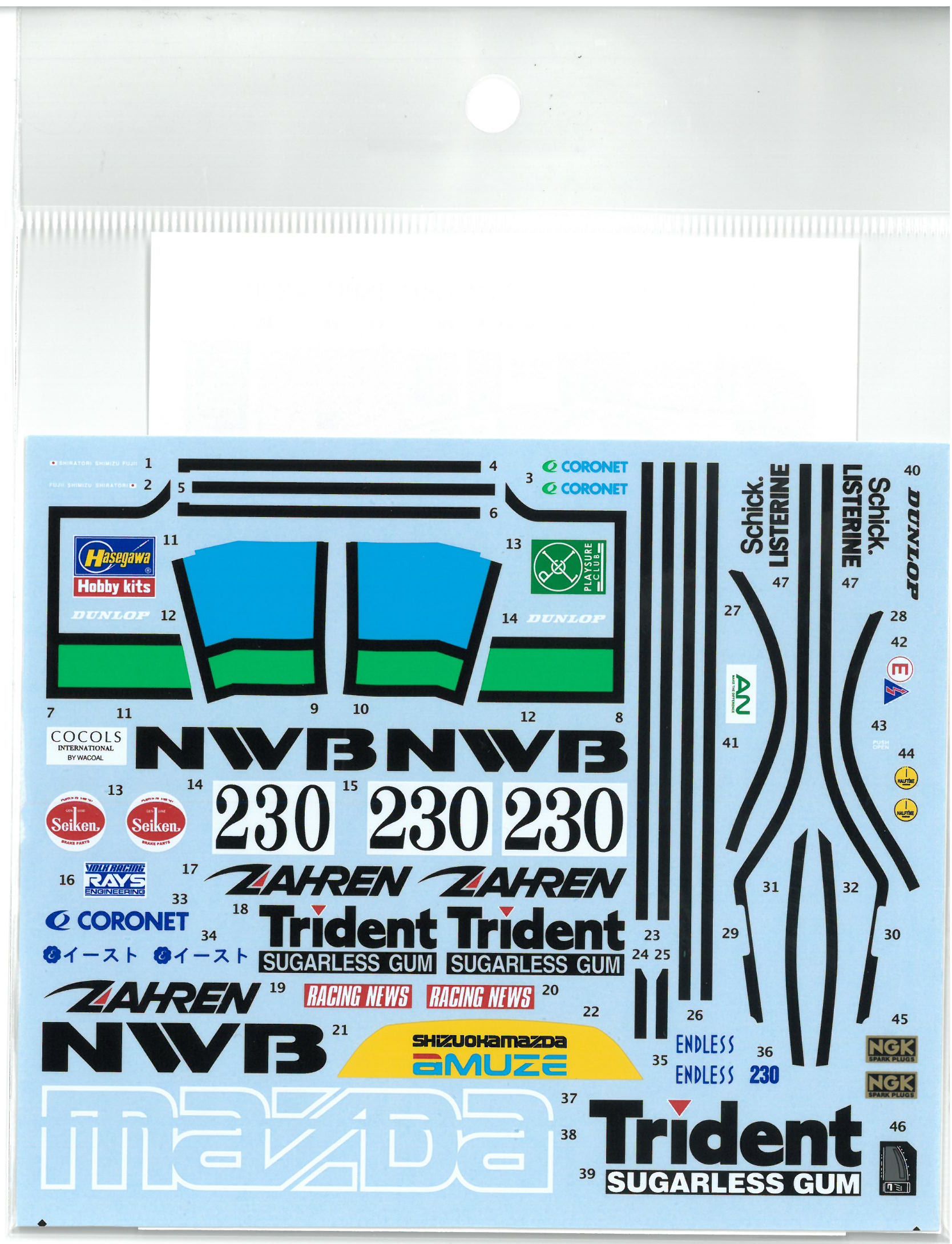 AK027　1/24  NWB 1991 JSPC  #230（H社1/24 767B対応対応）