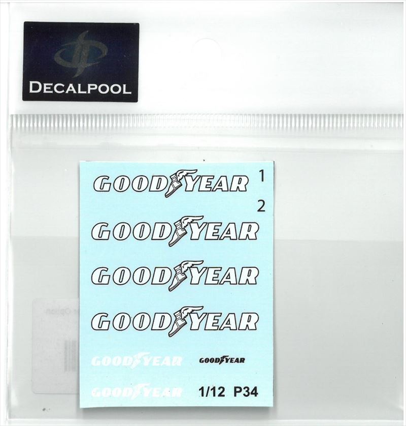 DP026  1/12 Tyrrell P34 Six Wheeler "Goodyear" logo  (DECAL POOL)