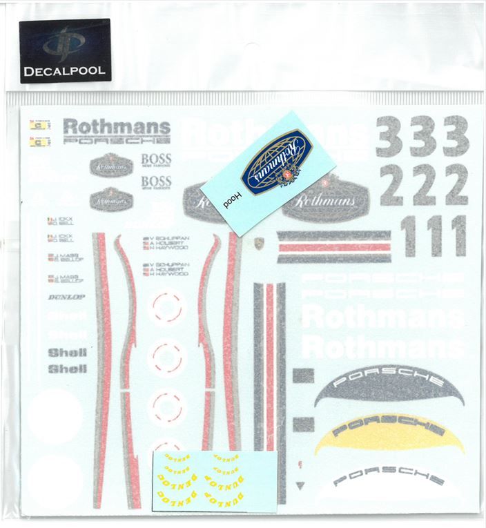 DP047  1/24 Porsche 956 Rothmans '83 24hr Lemans (DECAL POOL)