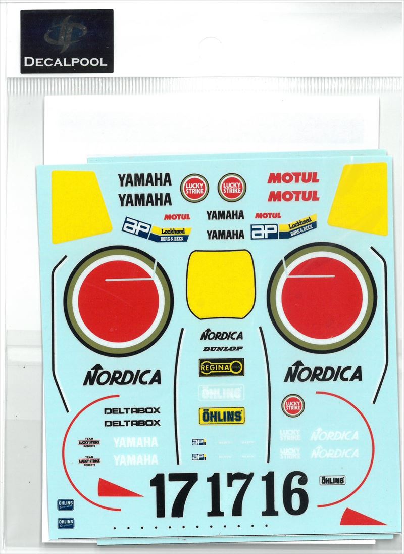 DP062  1/12 Yamaha YZR500 Lucky Strike K. Magee & W. Rainey '88 (DECAL POOL)