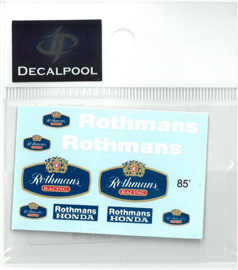DP078 1/12 Honda NSR500 "Rothmans" logo F. Spencer WGP '85 Option (DECAL POOL)