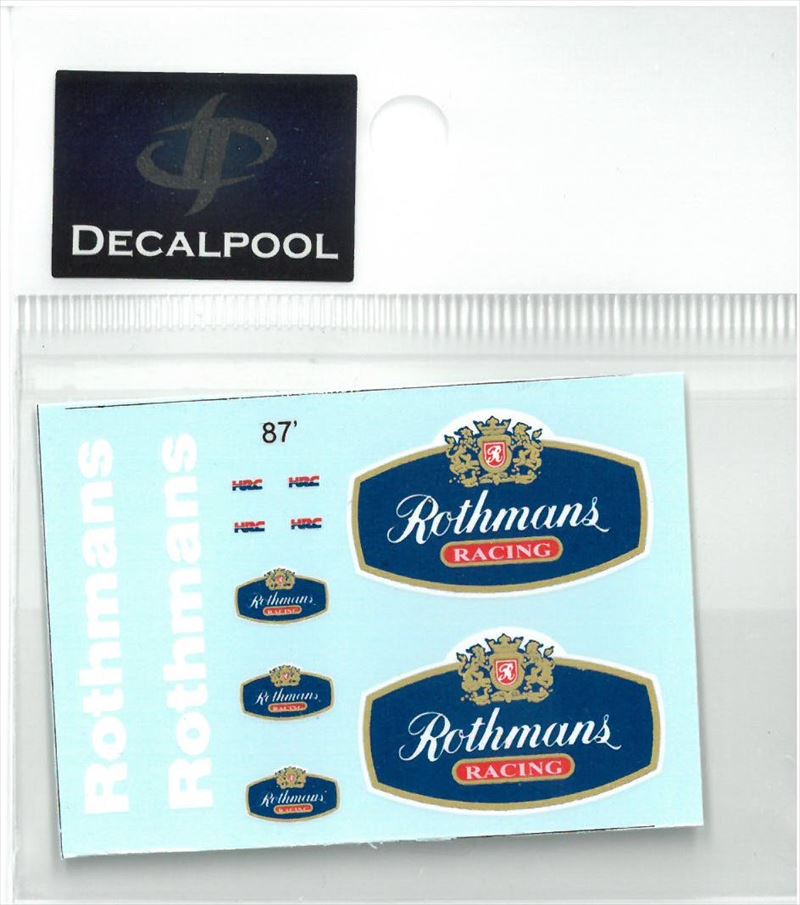 DP079 1/12 Honda NSR500 "Rothmans" logo F. Spencer WGP '87 Option (DECAL POOL)