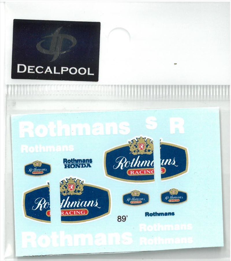 DP080 1/12 Honda NSR500 "Rothmans" logo F. Spencer WGP '89 Option(DECAL POOL)