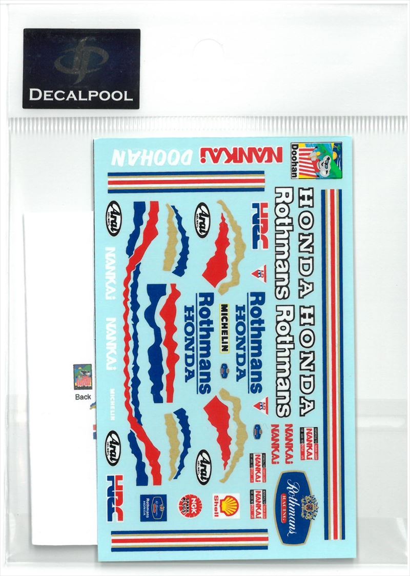 DP164  1/12 Honda NSR500 Rothmans M. Doohan rider '89 (DECAL POOL)