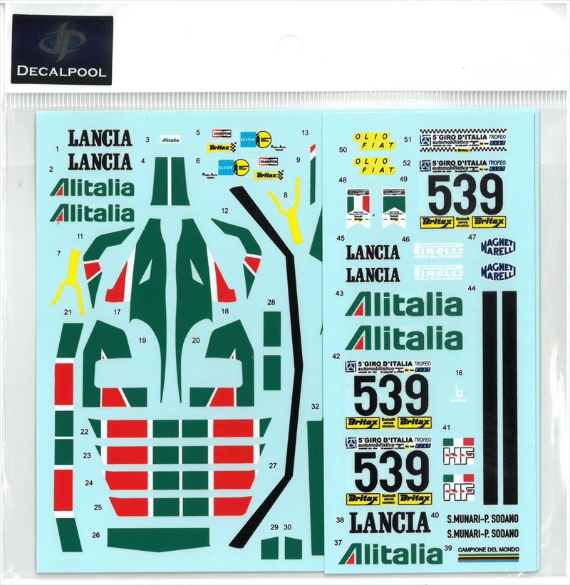 DP193 1/24 Lancia Stratos Turbo Alitalia Gr.5 Giro D' Italia '77