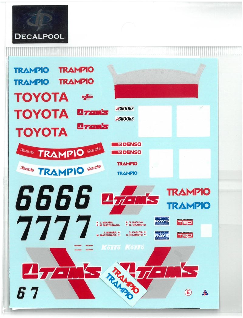 DP223  1/24 Toyota Levin AE92 TOM'S Gr. A '1992 for Beemax (DECAL POOL)