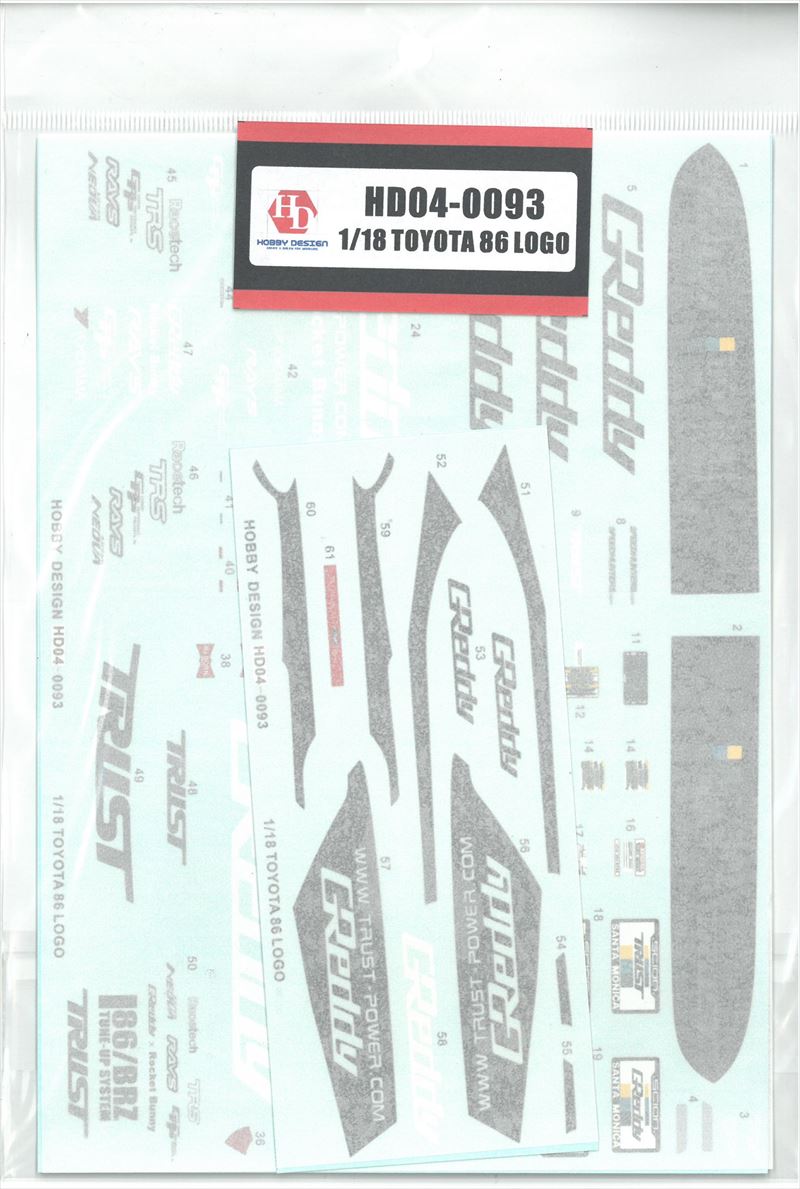 hd04-0093  1/18 Toyota 86  Logo　Hobby Design